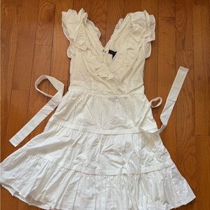 Elegant White Ruffled Dress